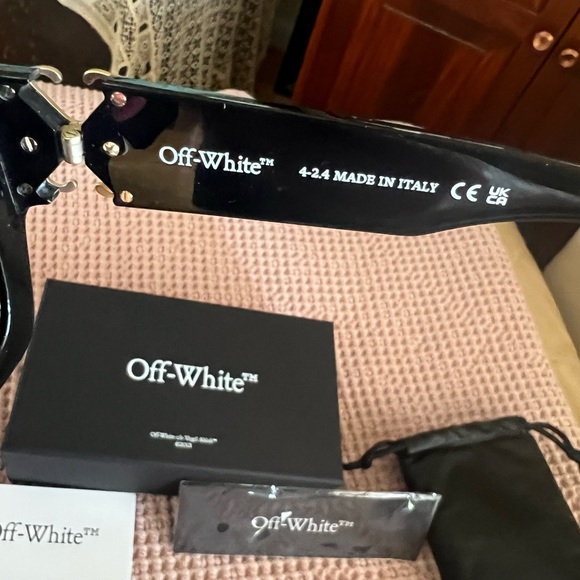 New Off-White Mystic Black Squared Sunglasses